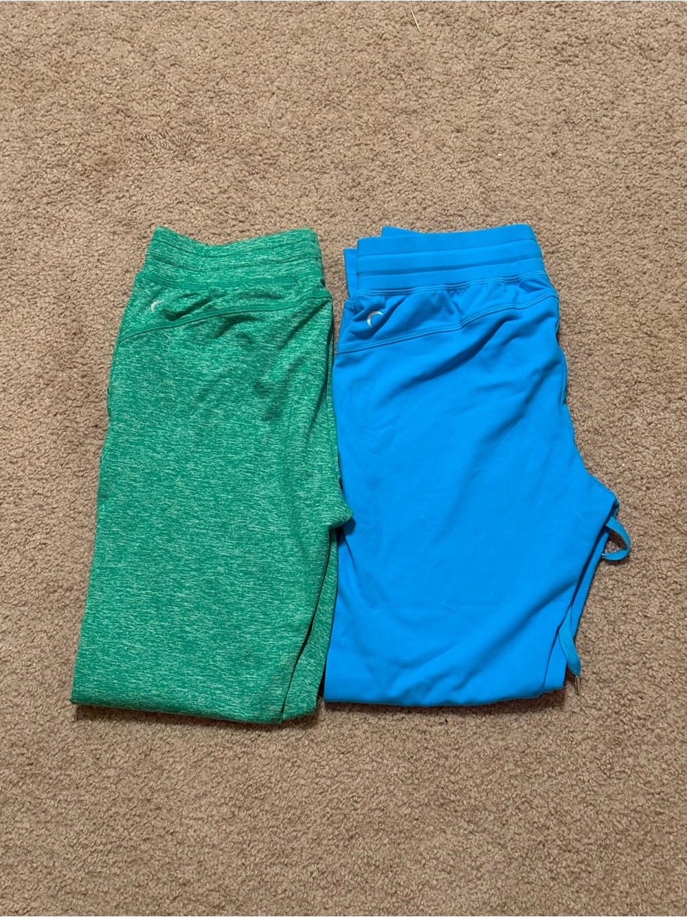 Zyia Unwind Joggers in Green and Light Blue